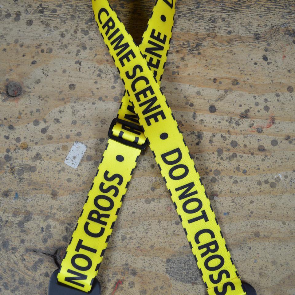 Do Not Cross Printed Webbing Guitar Strap - Straps by Colonial Leather at Muso's Stuff