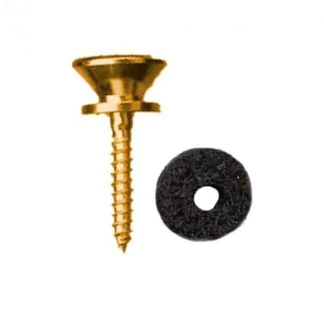 Dr Parts Guitar Strap End Pin Gold Flat Top with Felt And Screw