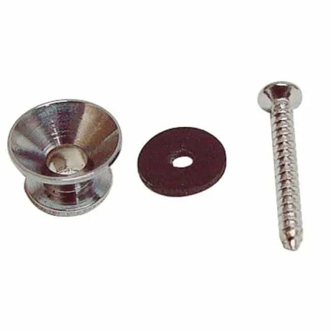 Guitar Strap End Pin Silver Flat Top with Felt And Screw