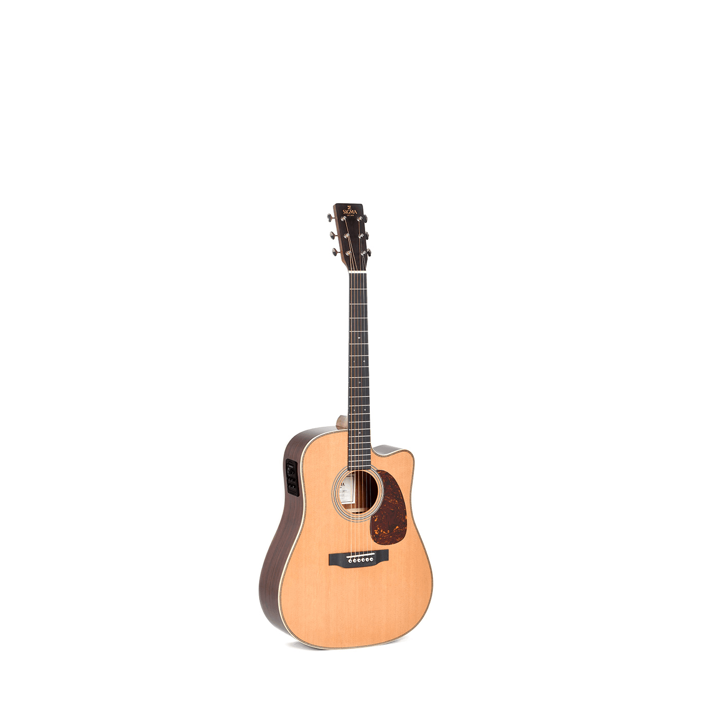 DTC-28HE Dreadnought Cutaway Solid Top & Pickup - Guitars - Acoustic by Sigma at Muso's Stuff