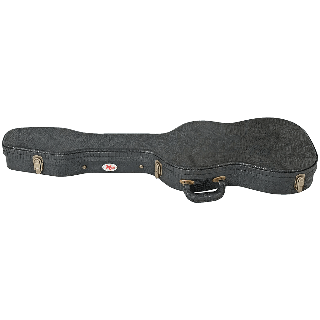 Electric Guitar Case Suit Sc Shaped Black Croc Viny - Cases & Bags by Xtreme at Muso's Stuff