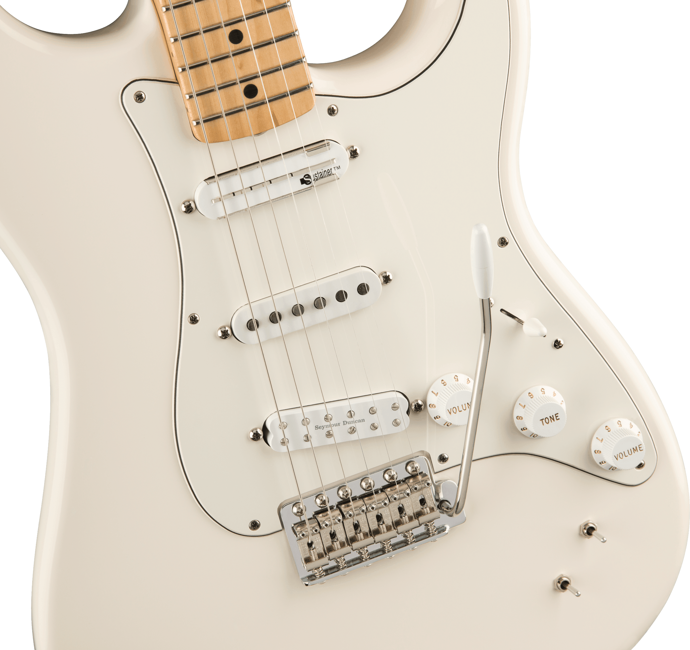 EOB Stratocaster Maple Fingerboard Olympic White - Muso's Stuff