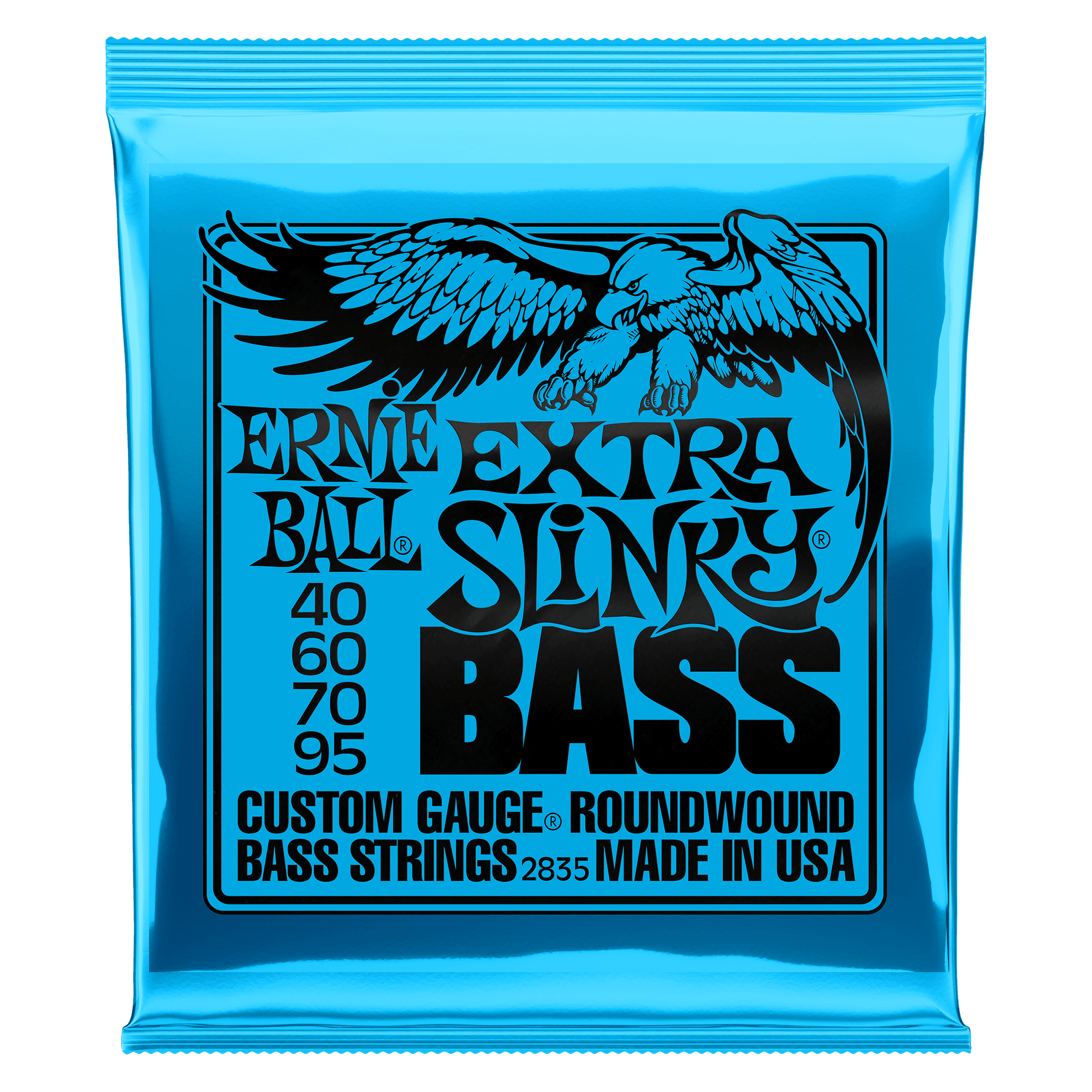 Ernie Ball - Electric Bass Guitar Strings Set 40-95 Extra Slinky Nickel Wound 2835 - Strings - Bass by Ernie Ball at Muso's Stuff