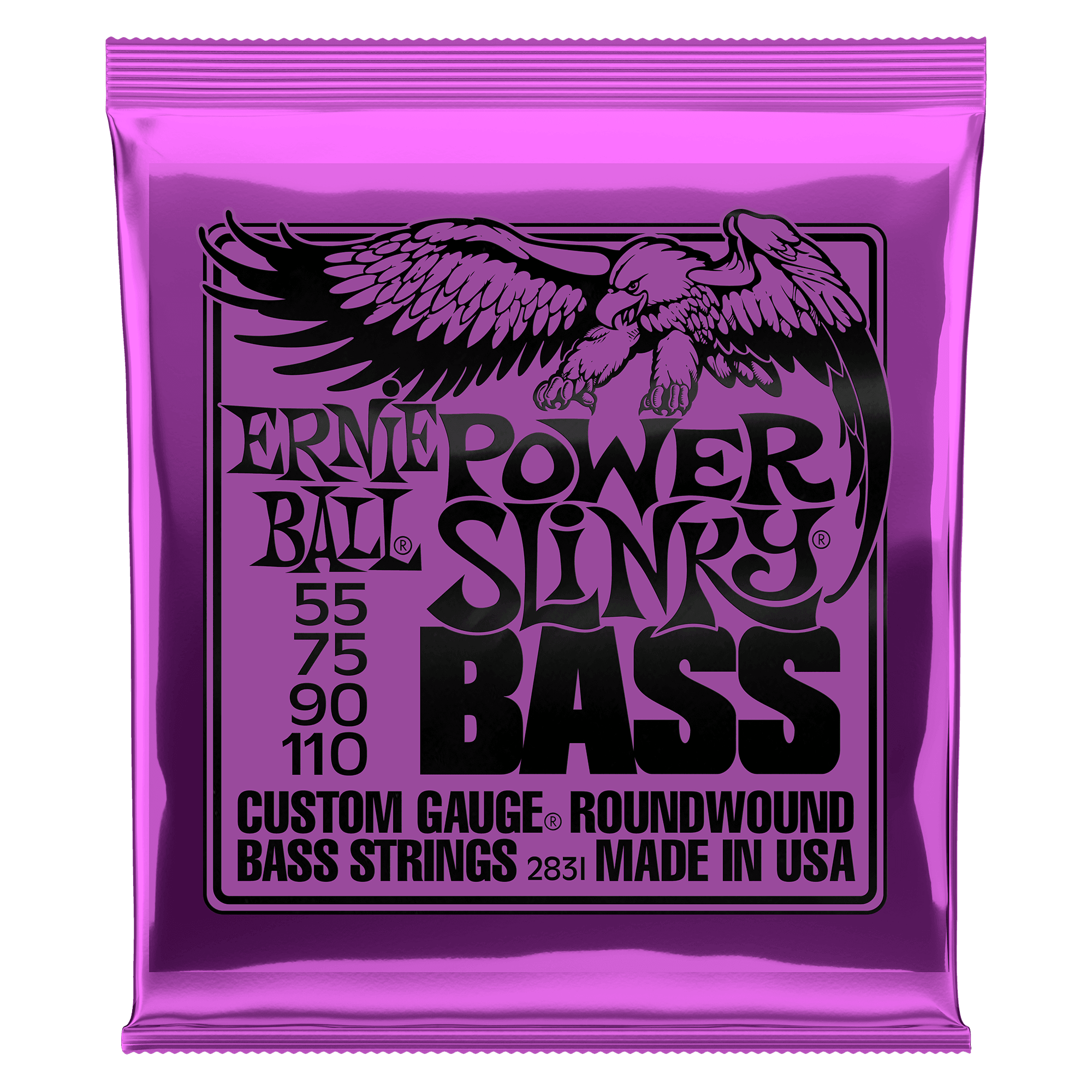 Ernie Ball - Electric Bass Guitar Strings Set 55-110 Power Slinky Nickel Wound 2831 - Strings - Bass by Ernie Ball at Muso's Stuff