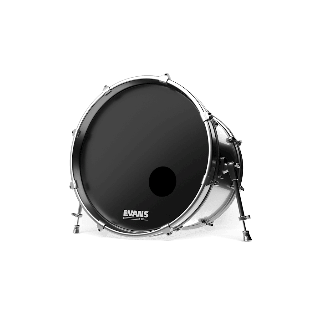Evans - 20 Inch Bass Drum Resonant Coated Black - Drums & Percussion - Drum Heads by Evans at Muso's Stuff