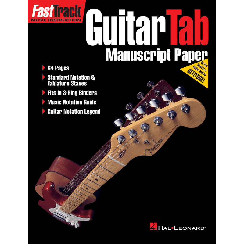 FASTTRACK GUITAR TAB MANUSCRIPT PAPER - Print Music by Hal Leonard at Muso's Stuff