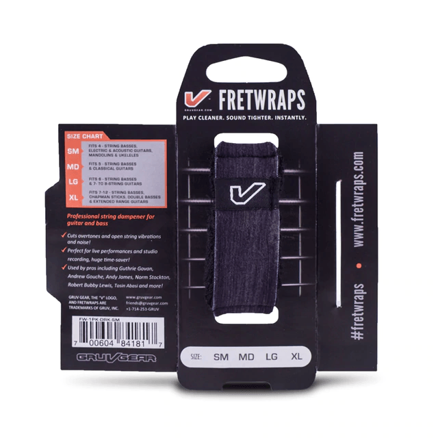 Fretwraps - 1-Pack - Black (Small) - Accessories by Gruv Gear at Muso's Stuff
