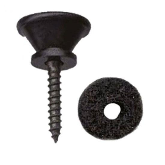 Guitar End Pin Black W/Felt And Screw Flat Top - Guitars - Parts and Accessories by Dr Parts at Muso's Stuff
