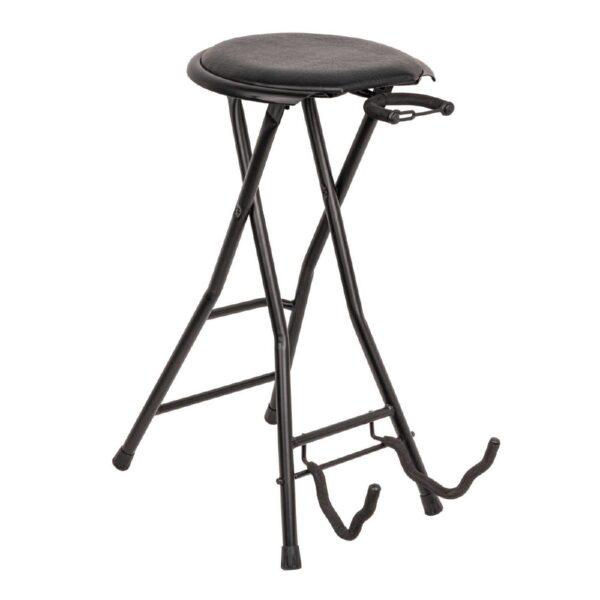 Guitarist performer stool with guitar stand - Muso's Stuff