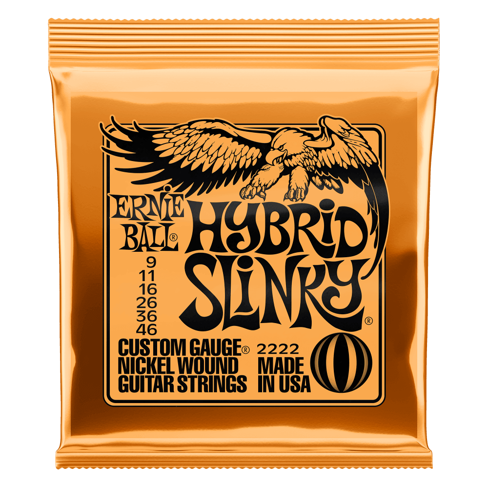 Hybrid Slinky 09-46 Electric Guitar Strings Set Nickel Wound 2222 - Strings - Electric Guitar by Ernie Ball at Muso's Stuff