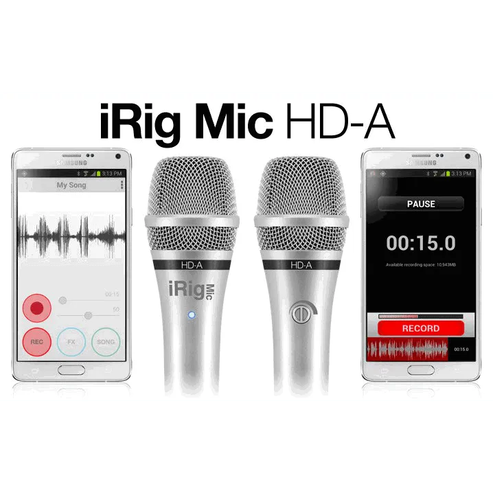iRig-Mic HD-A Digital Microphone for Android and PC-Live & Recording - Microphones-IK Multimedia-Muso's Stuff 