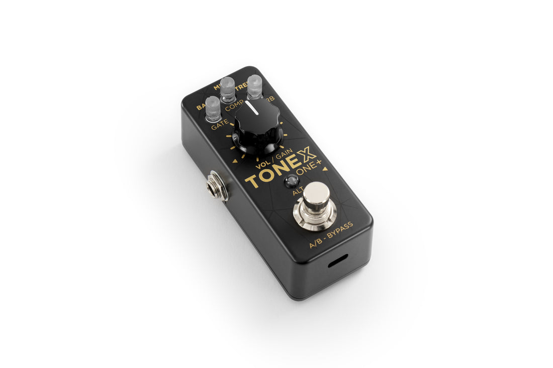 IK Multimedia TONEX ONE+ amp modelling pedal, angled view