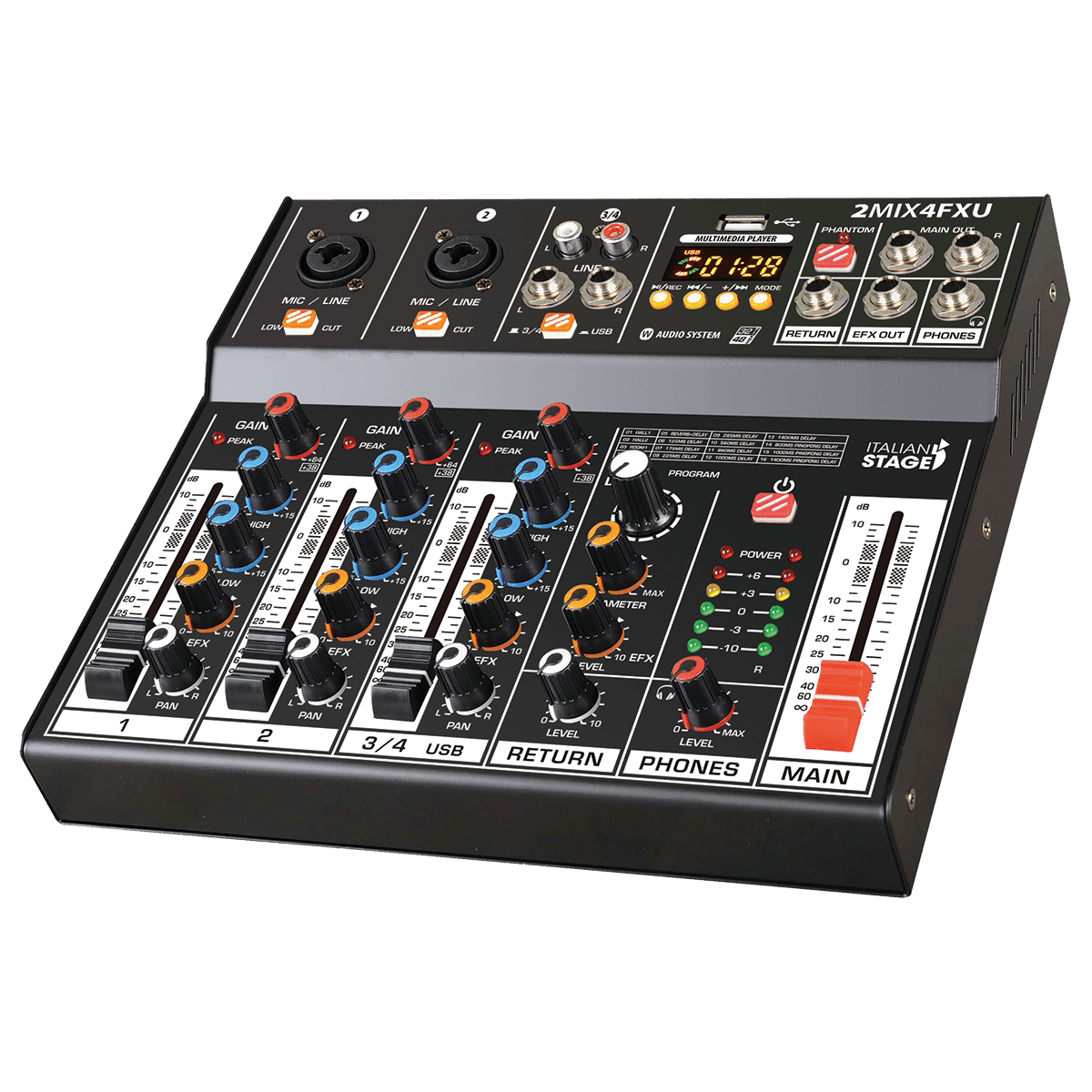Italian Stage 2MIX4FXU Mixing Desk - Live & Recording - Mixers by Italian Stage at Muso's Stuff