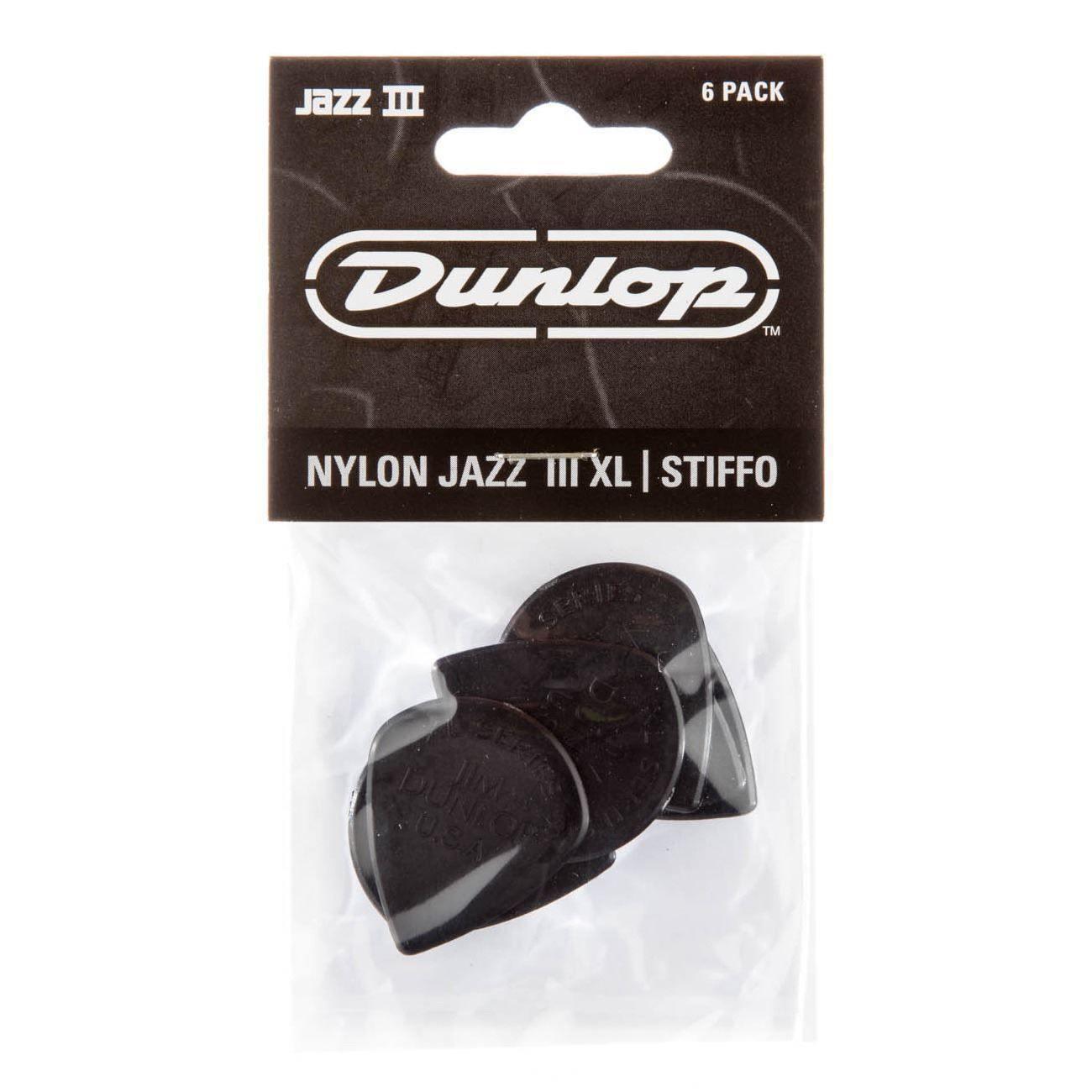 Jazz III XL Guitar Pick Player Pack Black Nylon Sti - Guitars - Picks by Jim Dunlop at Muso's Stuff