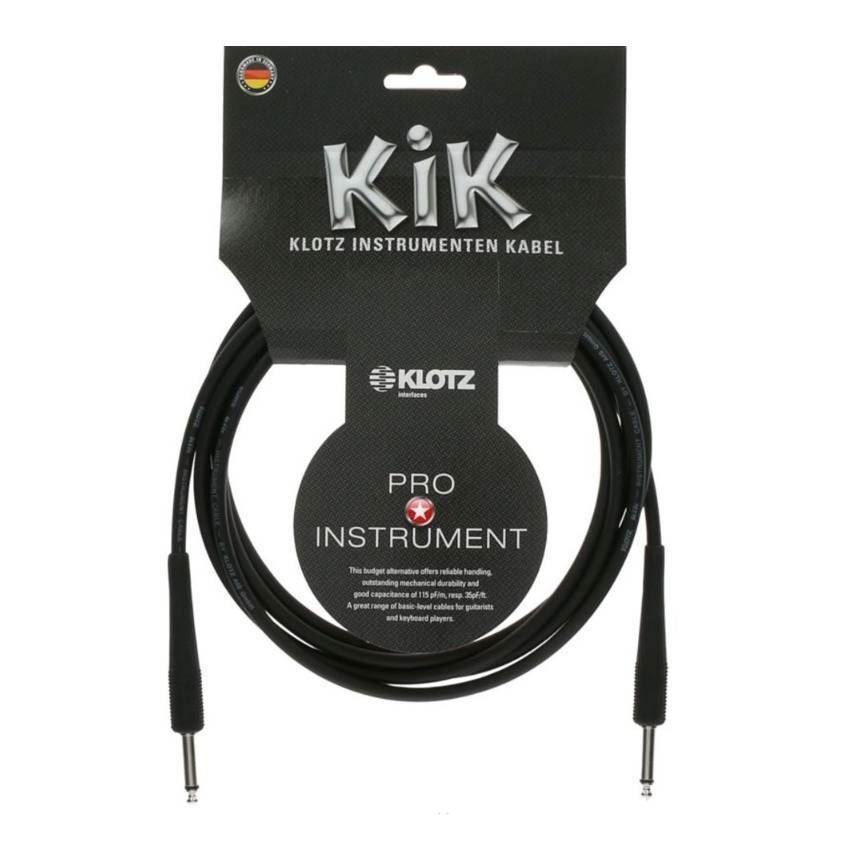 Klotz 3M Instrument Cable Black Nickel Connectors - Accessories - Cables & Adaptors by Klotz at Muso's Stuff