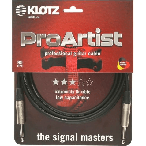 Klotz Guitar 6M 20Ft Pro Artist Instrument Cable - Accessories - Cables & Adaptors by Klotz at Muso's Stuff