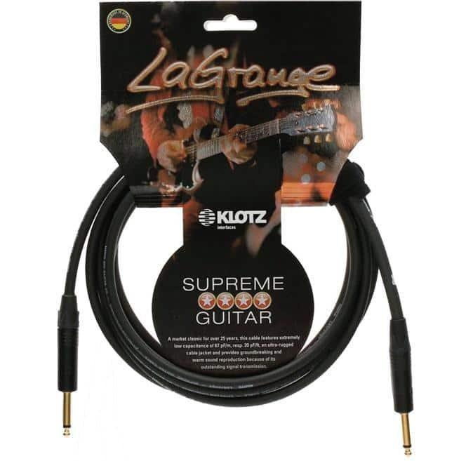 Klotz LAGPP0600 instrument cable, gold-plated, 6 m - Accessories - Cables & Adaptors by Klotz at Muso's Stuff