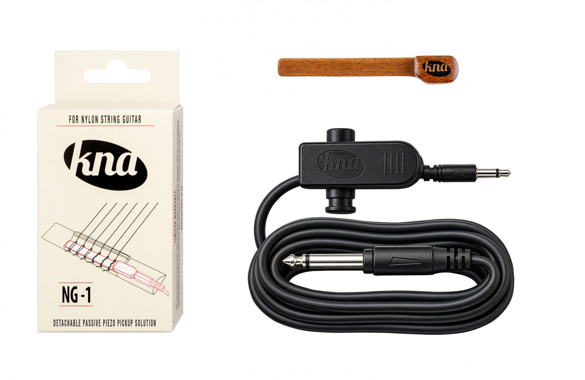 KNA NG1 Nylon String Pickup Piezo with Solid Wood Jack