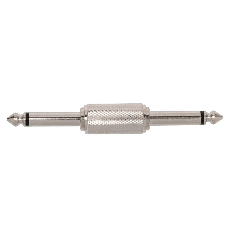 Lead Coupler 6.3Mm Mono Male To Male Chrome