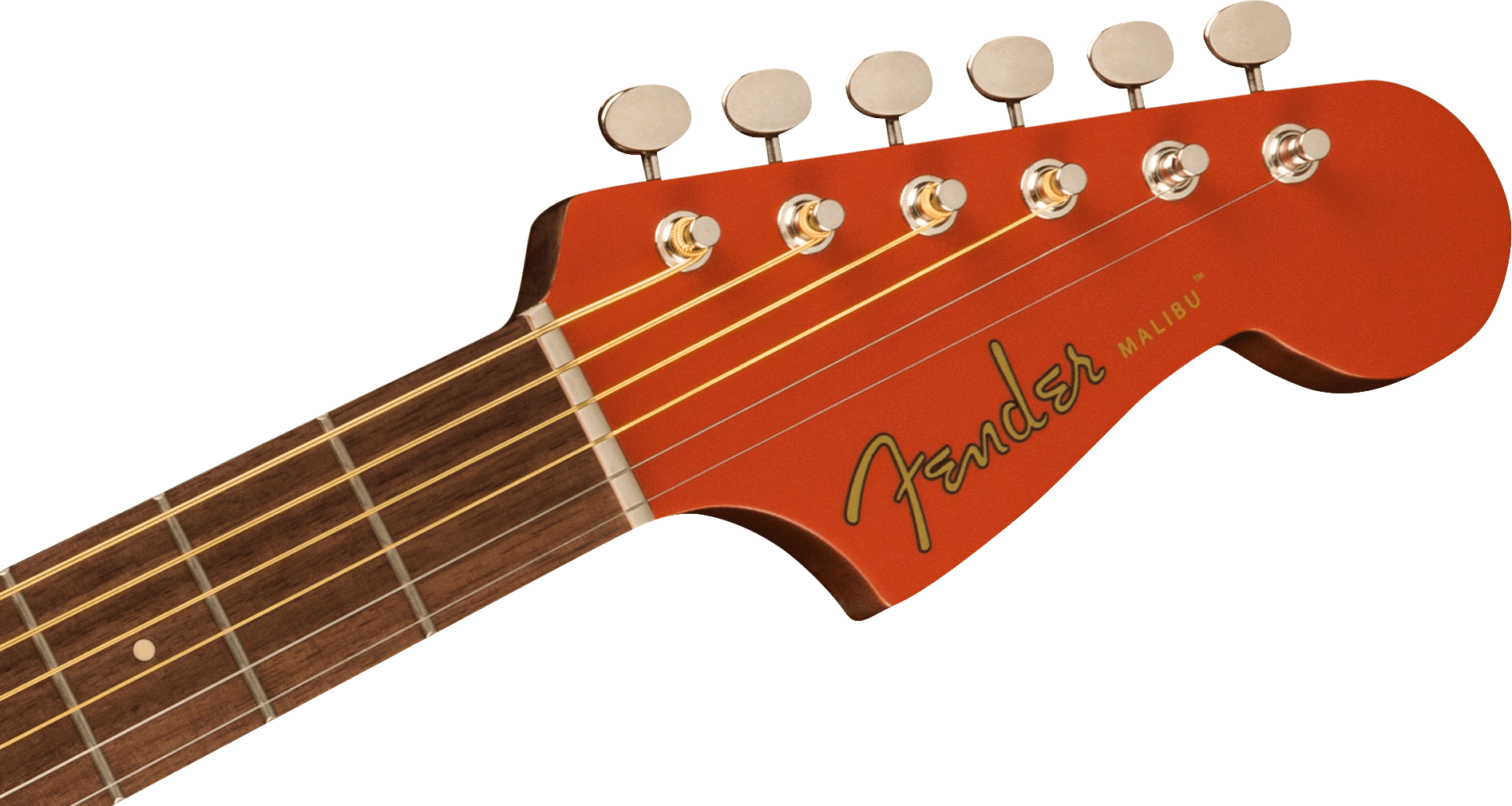 Malibu Player, Walnut Fingerboard, White Pickguard, Fiesta Red - Guitars - Electro-Acoustic by Fender at Muso's Stuff