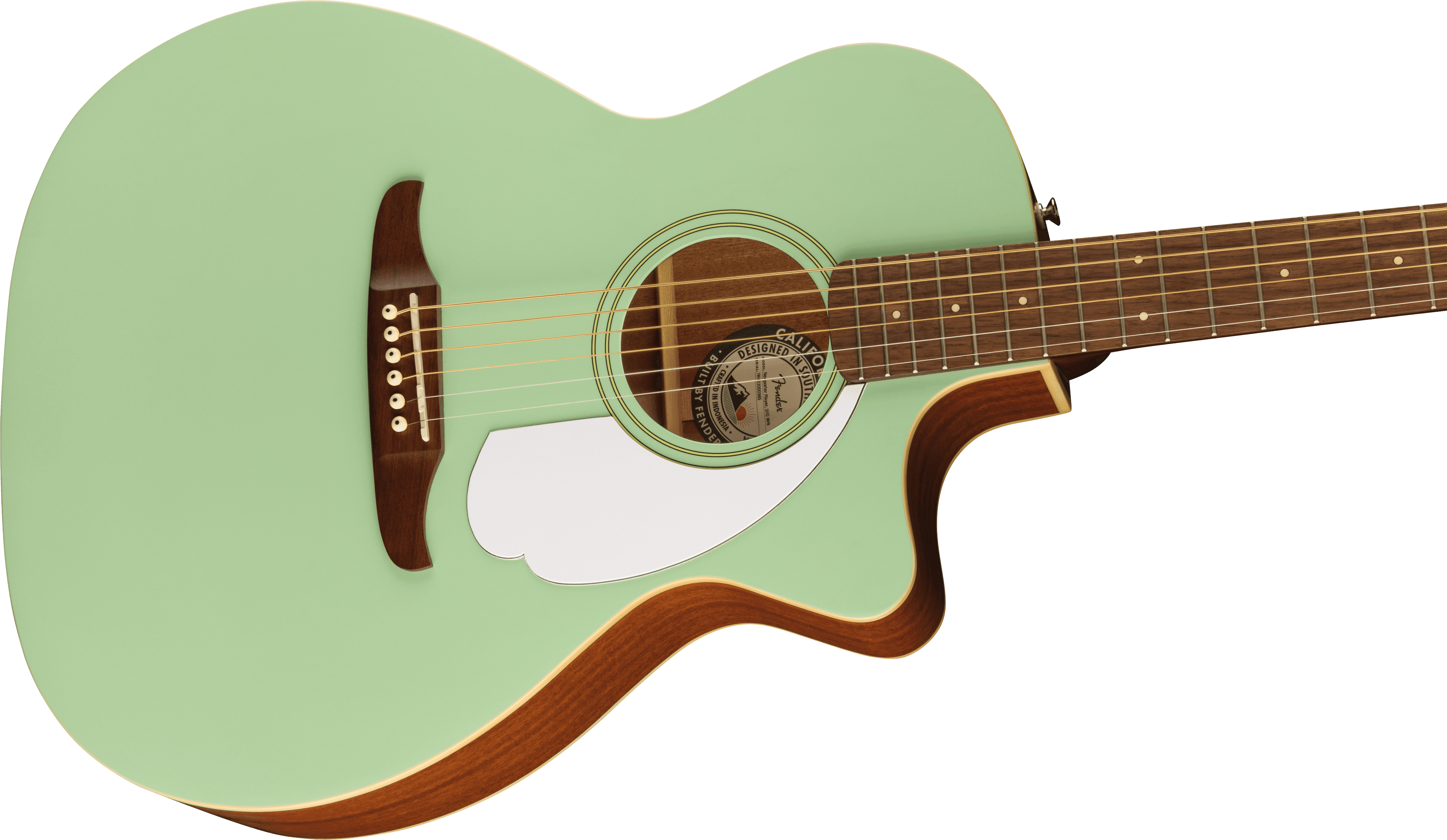 Newporter Player, Walnut Fingerboard, White Pickguard, Surf Green - Guitars - Electro-Acoustic by Fender at Muso's Stuff