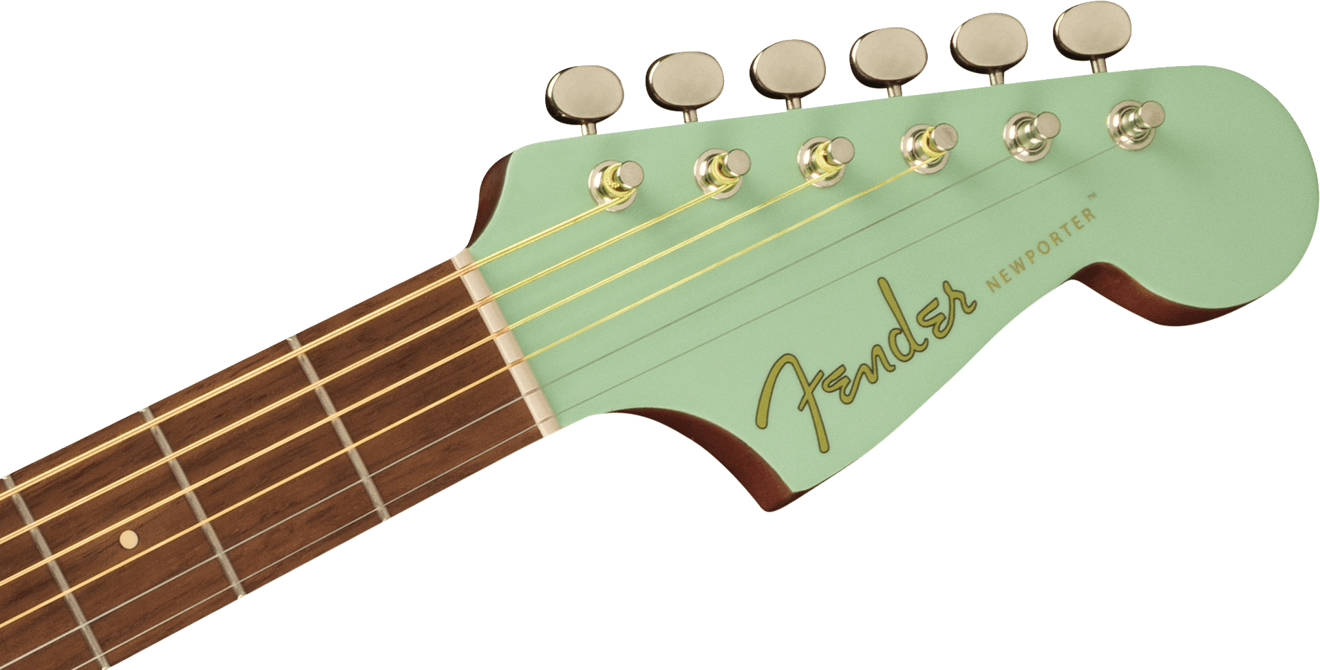 Newporter Player, Walnut Fingerboard, White Pickguard, Surf Green - Guitars - Electro-Acoustic by Fender at Muso's Stuff