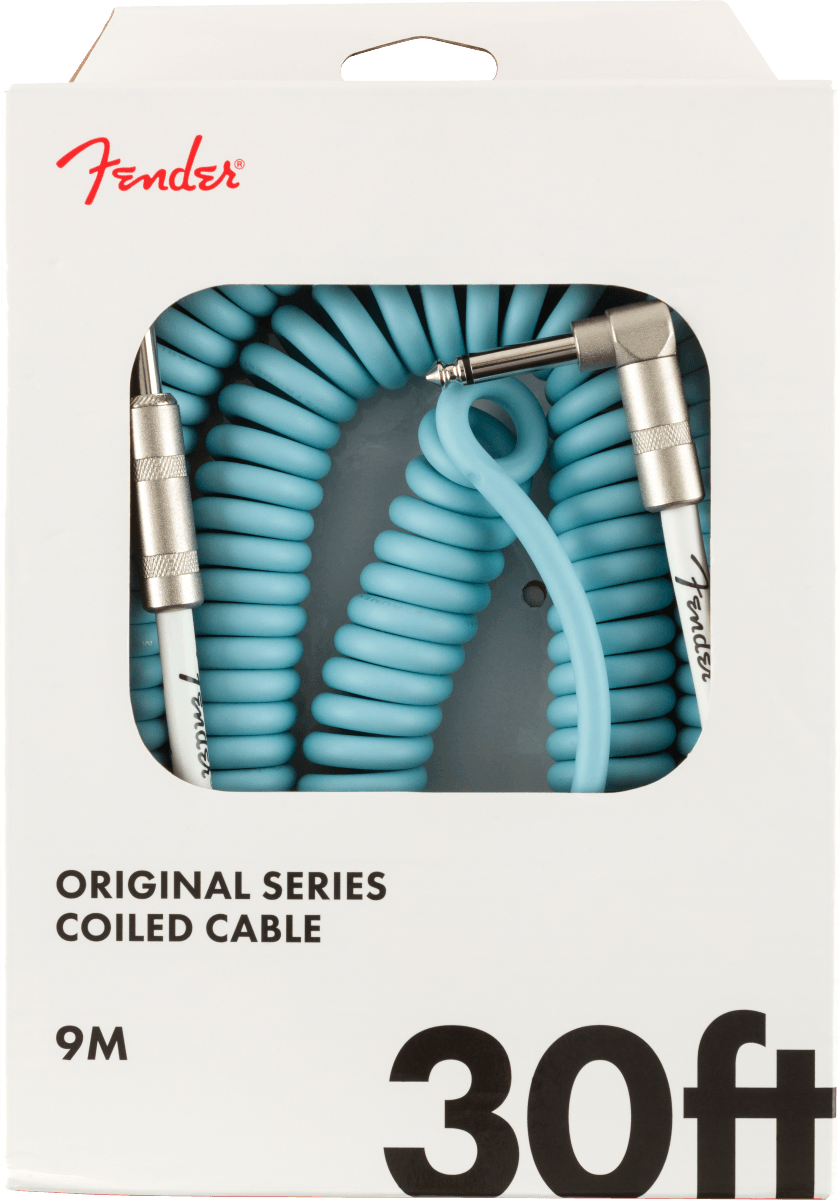 Original Series Coil Cable Straight-Angle 30 Daphne Blue - Muso's Stuff