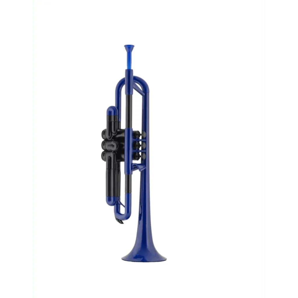 pTrumpet Plastic Trumpet with Mouthpiece and Bag - Blue-Orchestral - Brass Section-Jiggs-Muso's Stuff 