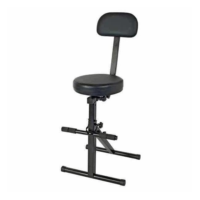 Performer Stool Height Adj W/Foot And Back Rest - Accessories by Xtreme at Muso's Stuff
