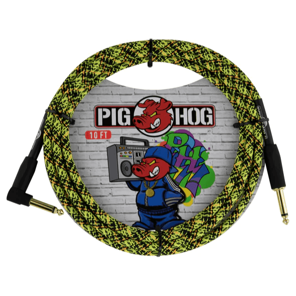 Pig Hog 10ft Graffiti Yellow - Accessories - Cables & Adaptors by Pig Hog at Muso's Stuff