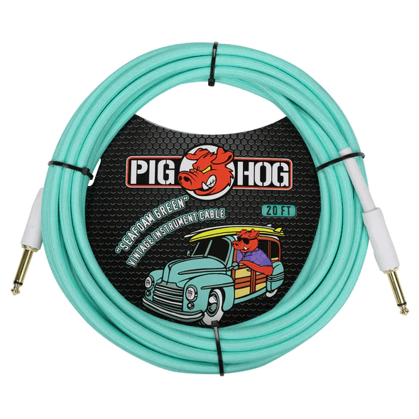 Pig Hog 20ft Seafoam Green - Accessories - Cables & Adaptors by Pig Hog at Muso's Stuff