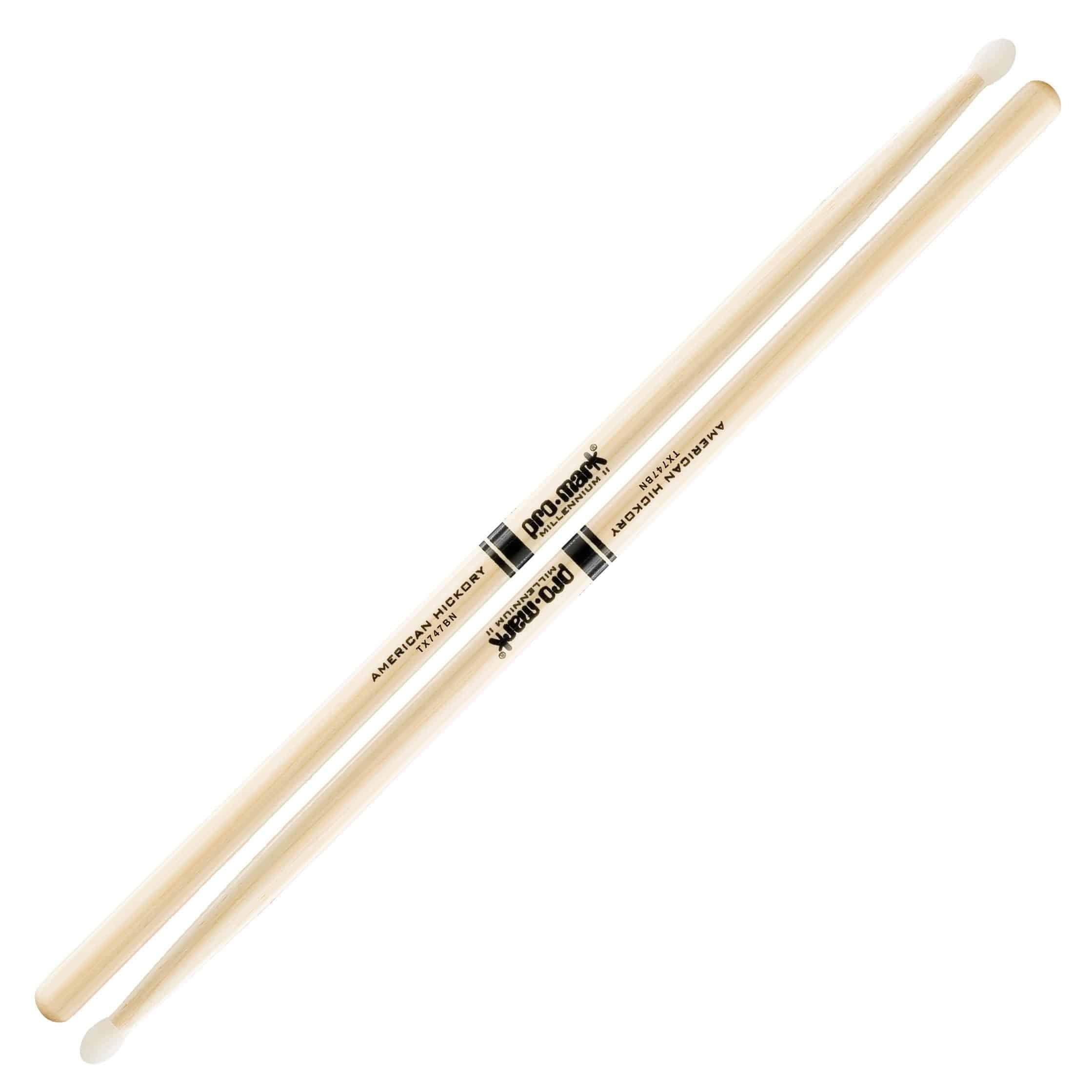 Promark - 747B Nylon Tip Drumsticks Super Rock American Hickory - Drums & Percussion - Sticks & Mallets by Promark at Muso's Stuff