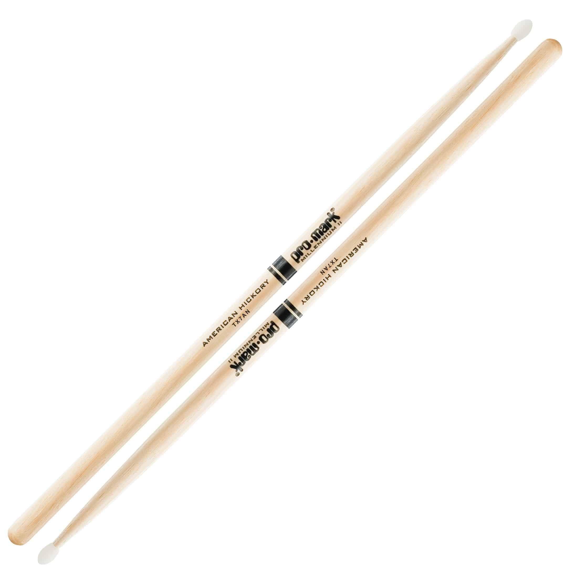 Promark - 7A Nylon Tip Drumsticks American Hickory - Drums & Percussion - Sticks & Mallets by Promark at Muso's Stuff