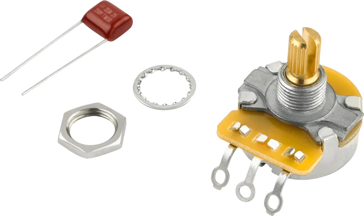 Pure Vintage 250K Split Shaft Potentiometer With Mounting Hardware
