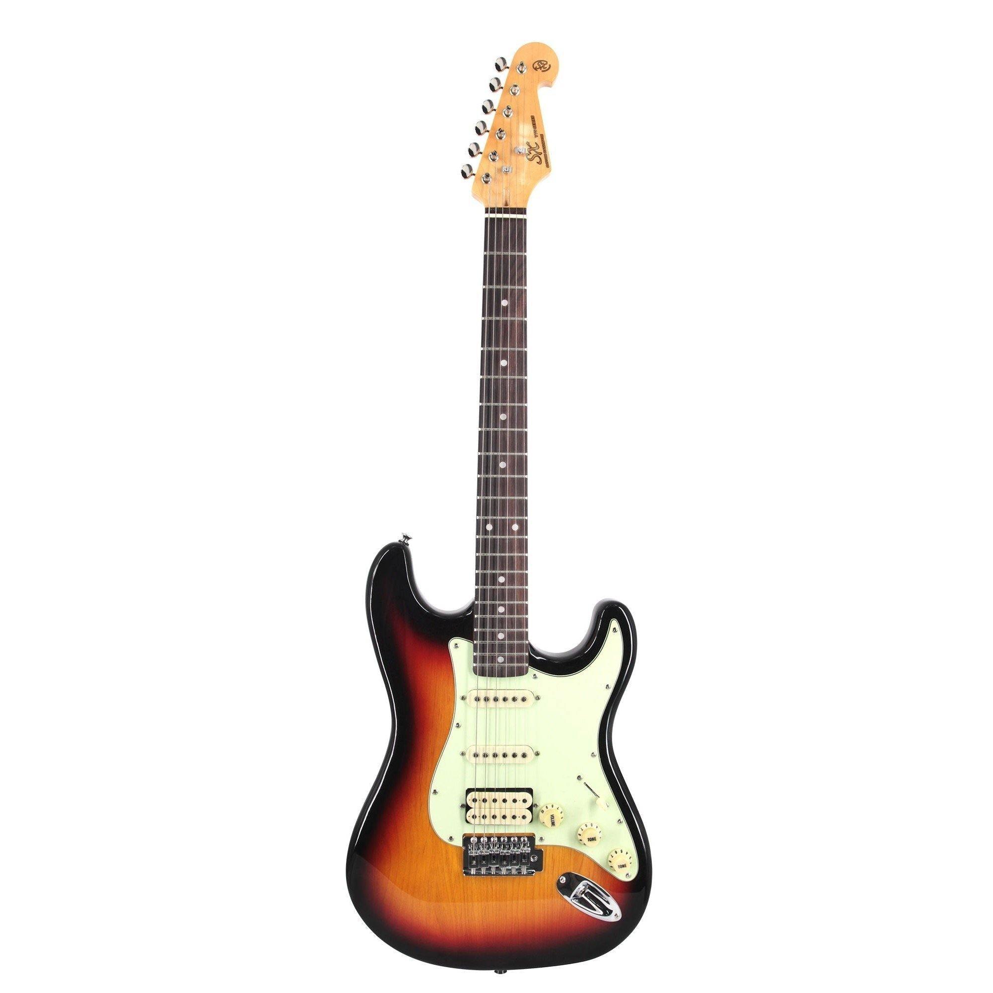 S Style Electric Guitar with Humbucker Sunburst - Guitars - Electric by SX at Muso's Stuff