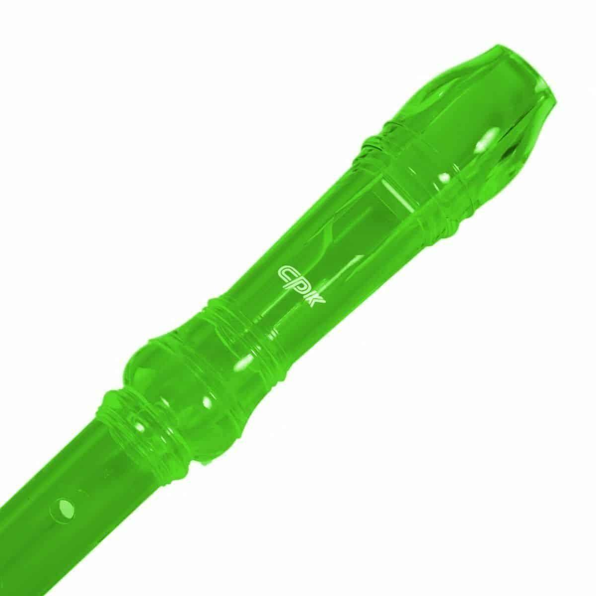 Soprano Recorder 3 Pce Trans Green W/Bag And Rod - Orchestral - Woodwind Section by CPK at Muso's Stuff