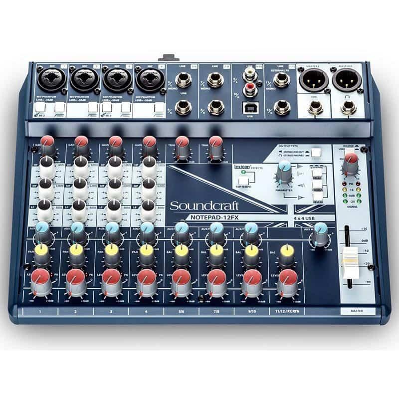 SoundCraft - Notepad 12FX Small Format Analogue Mixing Console With USB I/O Plus FX - Live & Recording by Soundcraft at Muso's Stuff