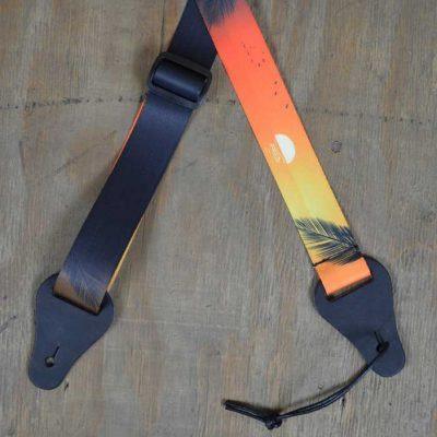 Sun Printed Webbing Ukulele Strap - Straps by Colonial Leather at Muso's Stuff