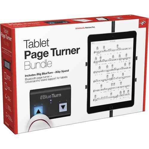 Tablet Page Tuner Bundle- Includes iRig Blueturn and iKlip Expand - Live & Recording - Accessories by IK Multimedia at Muso's Stuff