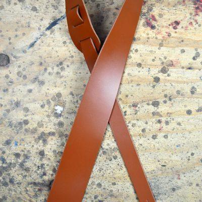 Tan 2.5 inch Leather Guitar Strap - BAS-TAN - Straps by Colonial Leather at Muso's Stuff