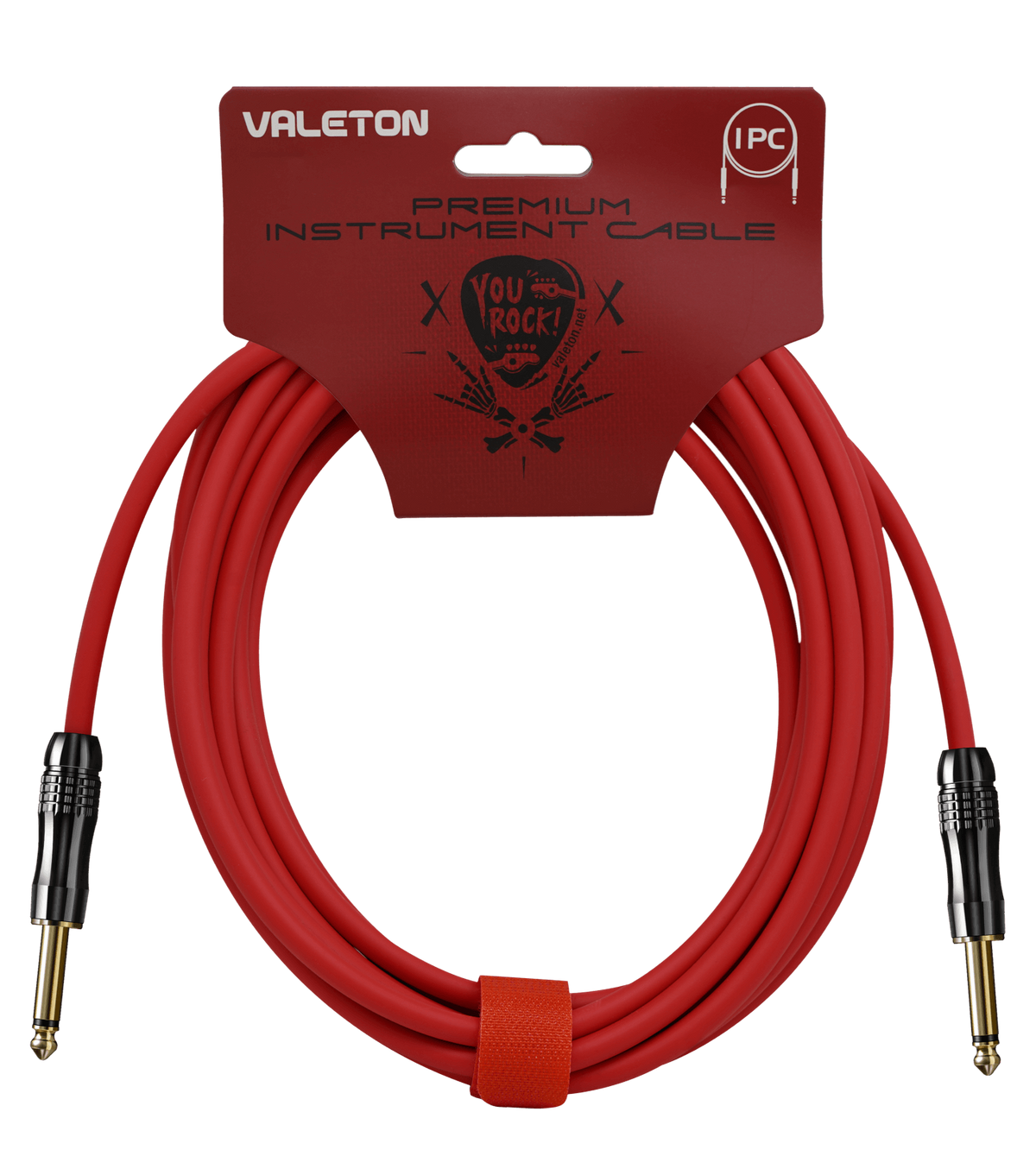 Valeton Premium Instrument Cable 5m Red