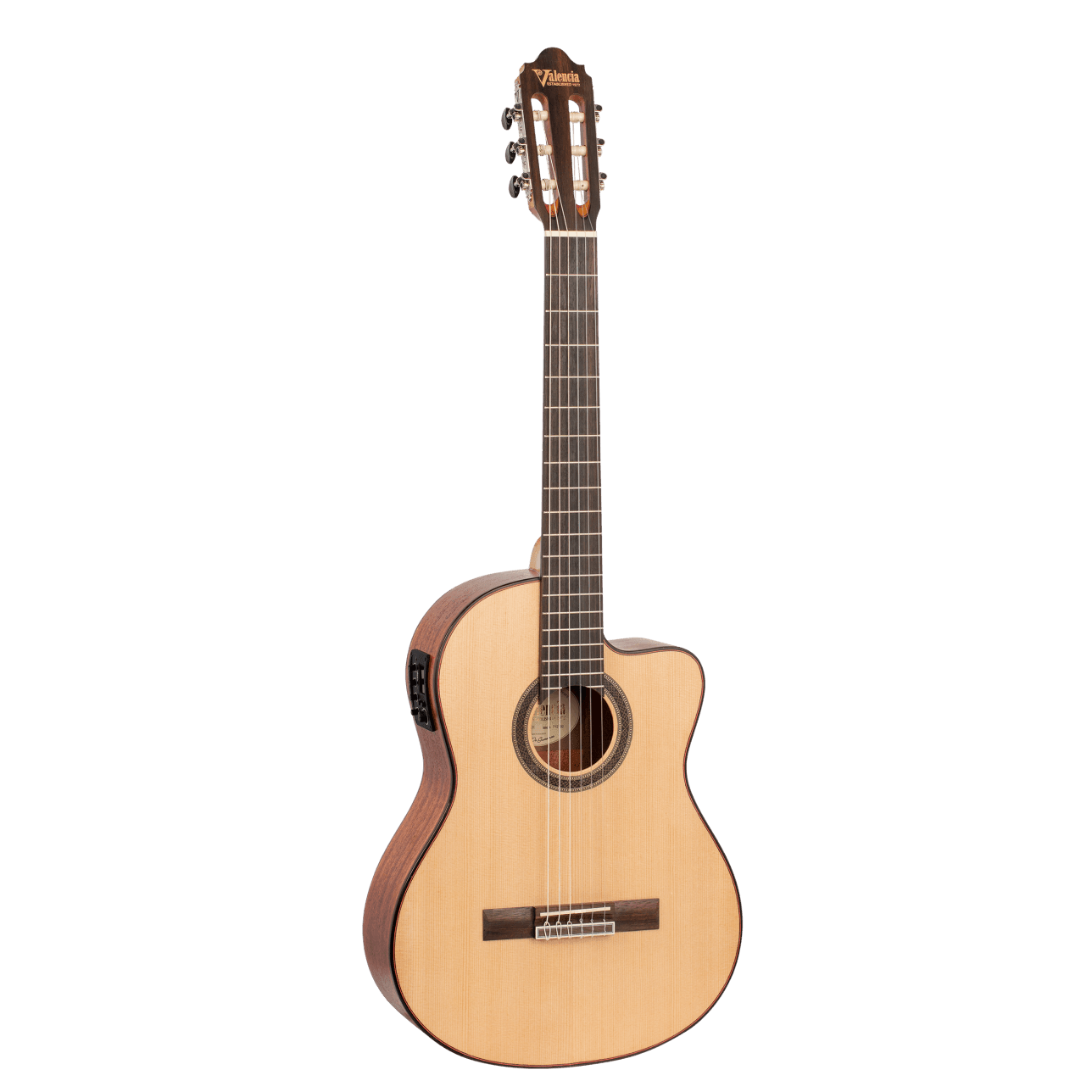 VC704CE Classical Acoustic Cutaway w/Pickup - Guitars - Classical by Valencia at Muso's Stuff