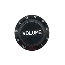 Volume Knob Sc Style Black S/American Pot Shaft - Guitars - Parts and Accessories by AMS at Muso's Stuff